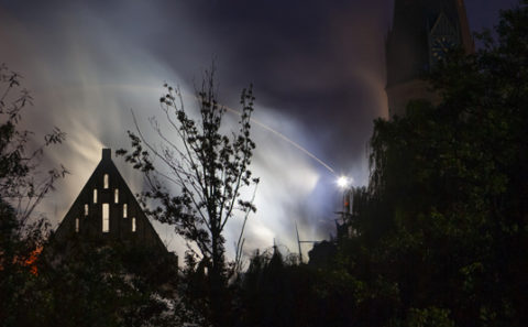Kerkbrand Bovenkerk Urbanuskerk vat vlam